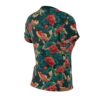 Koi Fish Print Women's Tee, All Over Print Shirt, Boho Chic Top, Relaxed Fit Casual Wear, Unique Gift for Nature Lovers
