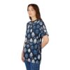 Vibrant Blue Floral Easter Egg AOP Tee, Unisex All Over Print T-Shirt, Easter T-Shirt V2 – eye-catching full print casual top