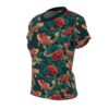 Koi Fish Print Women's Tee, All Over Print Shirt, Boho Chic Top, Relaxed Fit Casual Wear, Unique Gift for Nature Lovers