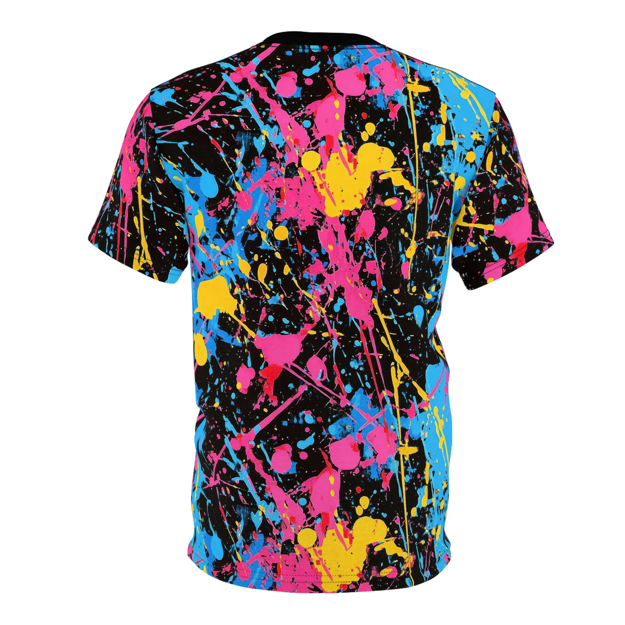 Premium Colorful Splatter Design Unisex Tee – Vibrant Art-Inspired Graphic T-Shirt – soft all-over print unisex tee