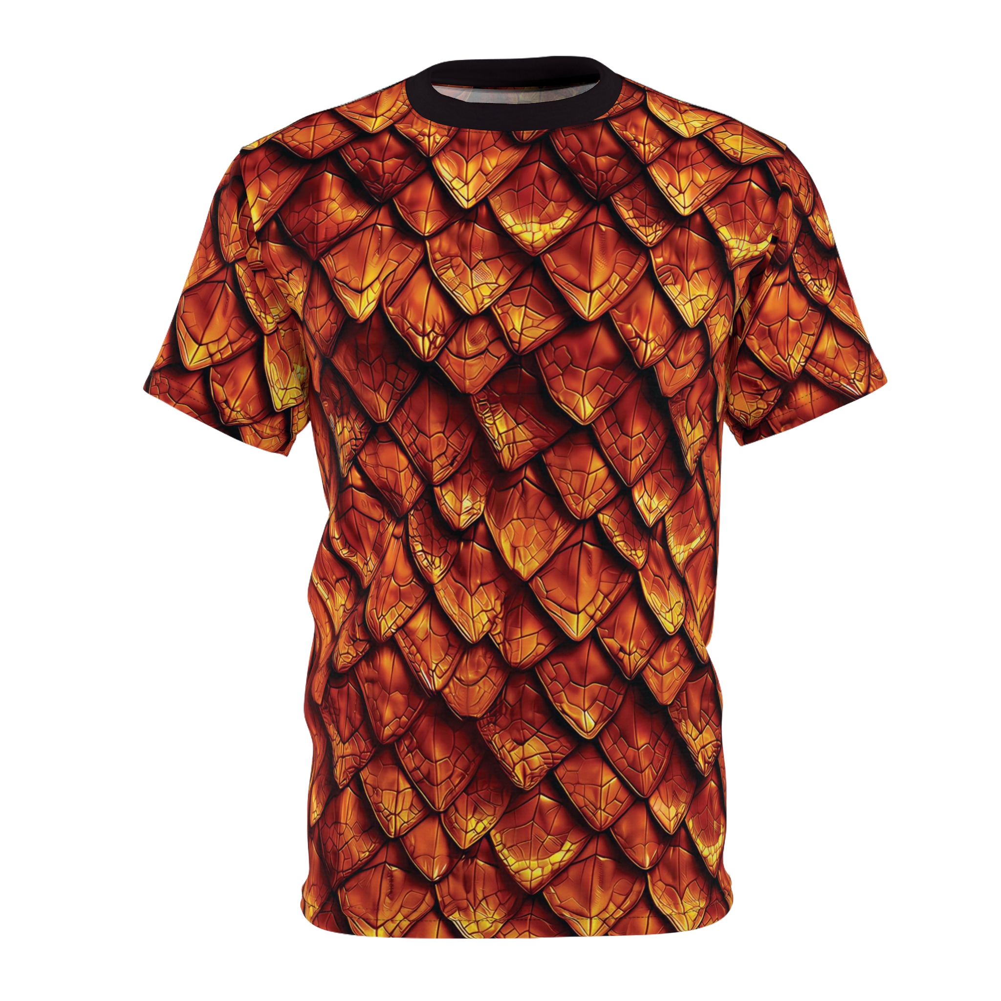 Dragon Scale Tee — Fiery Red All-Over Print Shirt - Image 3