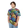 Premium Colorful Monster Print Unisex Tee for Fun Celebrations, Quirky Graphic Shirt, Novelty Gift for Kids & Adults, Playful Summer Wear – soft all-over print unisex tee