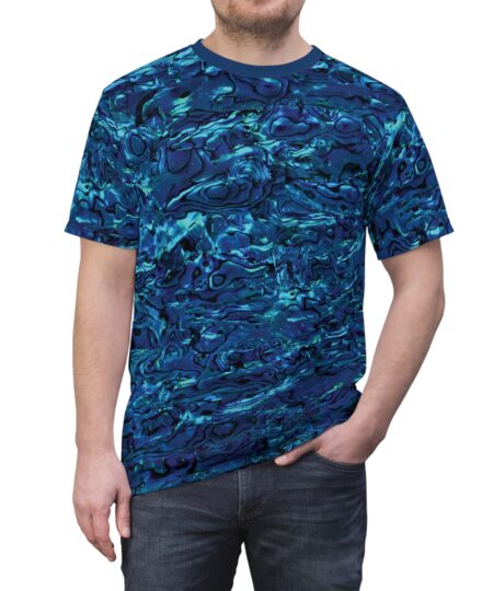 Abalone Paua Unisex All Over Print Tee, Colorful Graphic Shirt, Beachwear