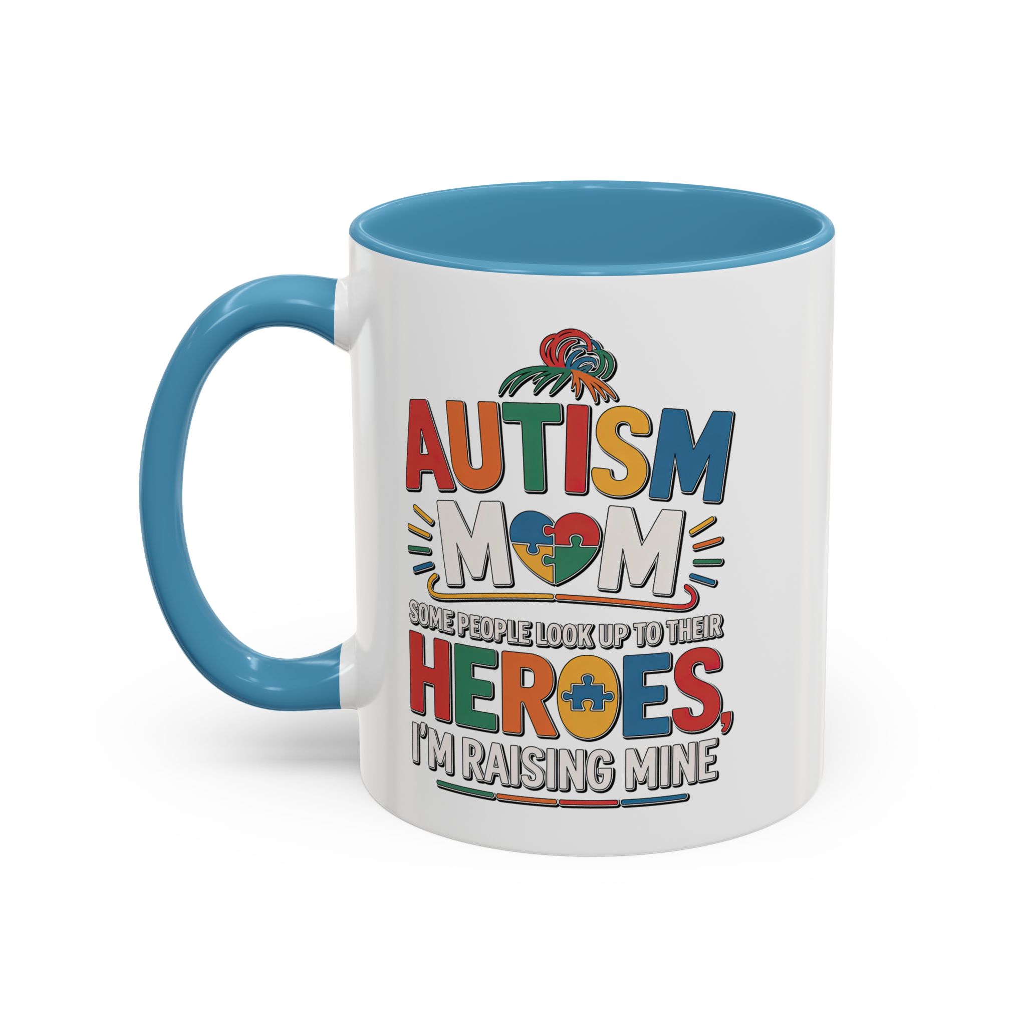 Durable Autism Mom Coffee Mug, Supportive Gift for Mothers, Special Needs Awareness, Mother's Day Assorted Colors – microwave-safe ceramic cup