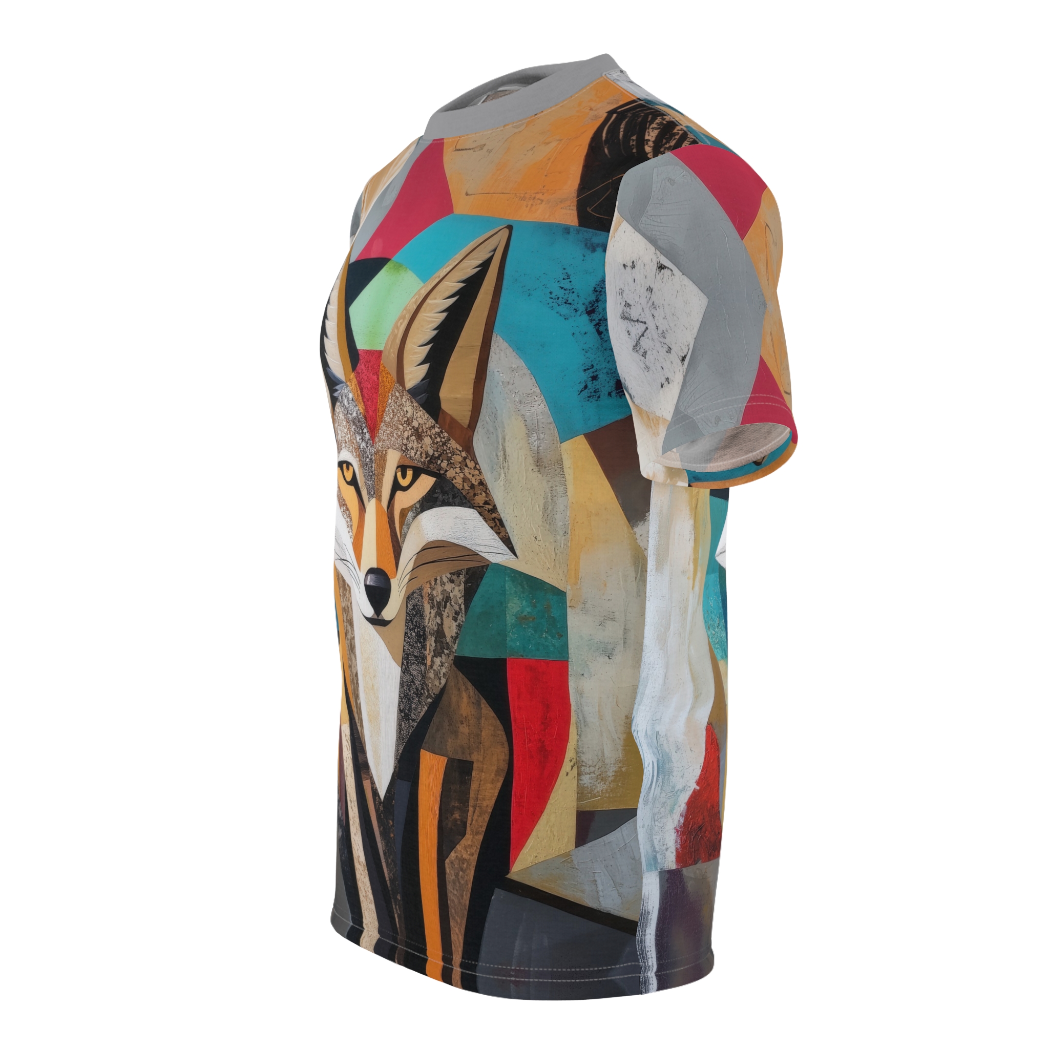 Stylish Wolf Graphic All Over Print T-Shirt - Unique Animal Print T-Shirt - Image 6
