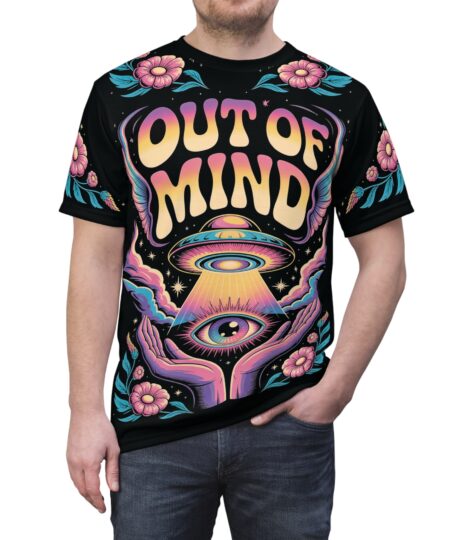Psychedelic Unisex All Over Print Tee: Out of Mind Graphic T-Shirt