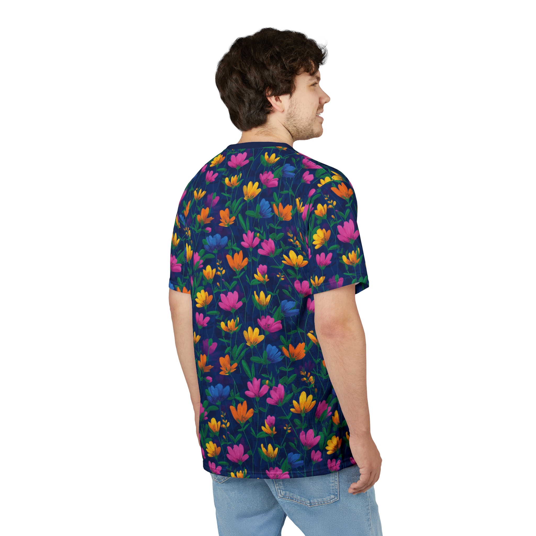 Vibrant Floral All Over Print T-Shirt - Nature-Inspired T-Shirt - Summer Outing Wear - Image 7