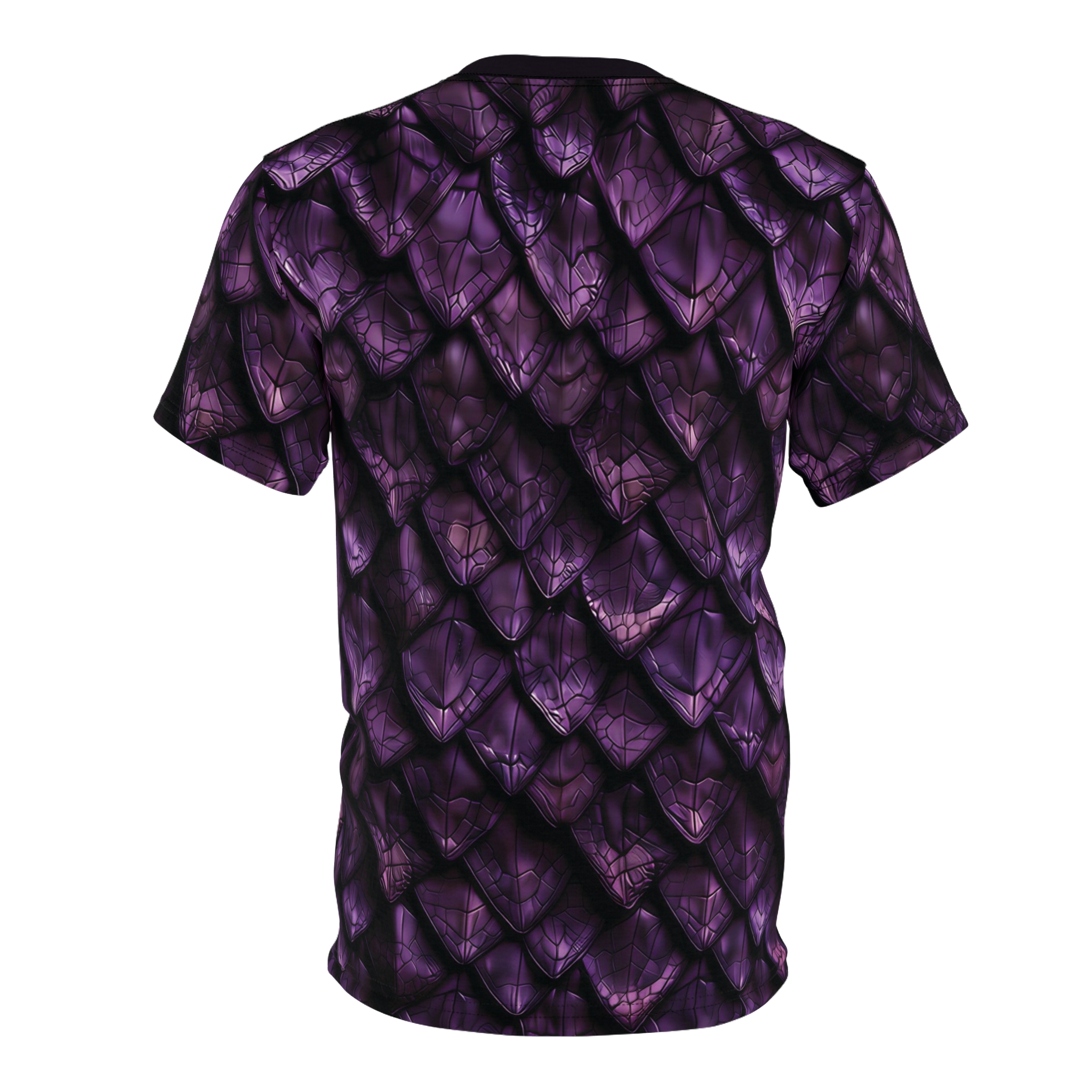 Dragon Scale Armour Tee — Purple Scales All-Over Print Shirt - Image 4