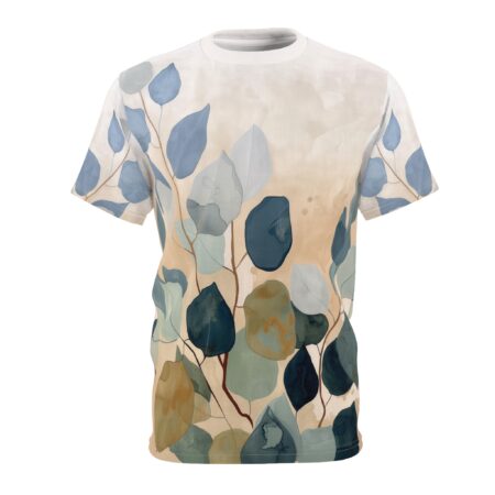 Premium Nature-Inspired Unisex Tee - Leafy Print T-Shirt, Casual Wear – soft all-over print unisex tee