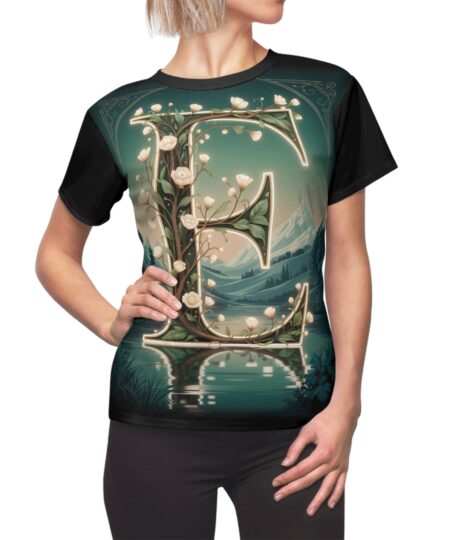 Nature-Inspired Women's Tee, Custom Monogram Shirt, Gift for Her, Casual Everyday Wear, Eco-Friendly Fashion, Nature Lover Apparel