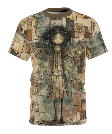 Girl On Brick Wall Uni-Sex T-Shirt