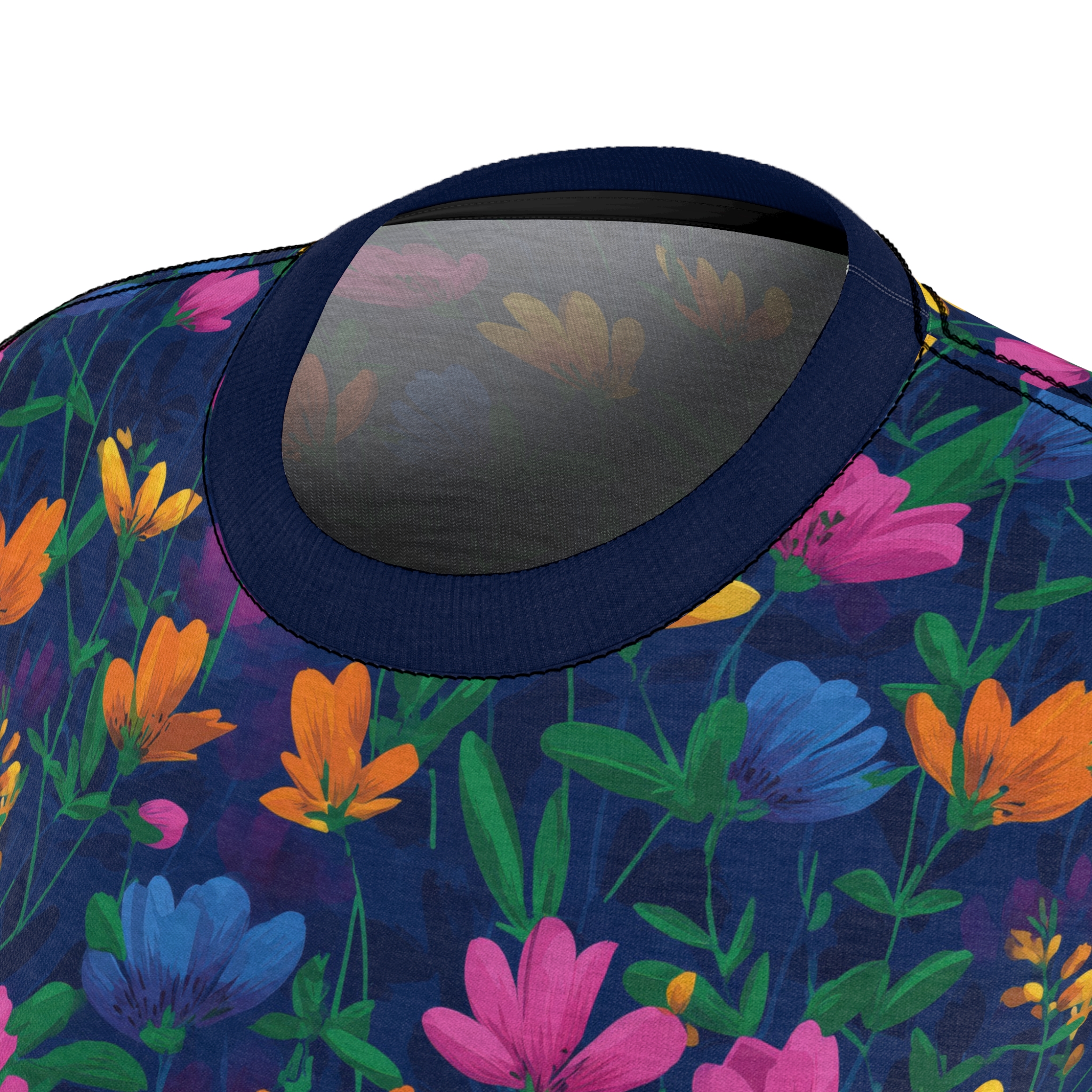 Vibrant Floral Women's All Over Print Tee, Flower Pattern Top, Nature Lovers Tee - Image 6