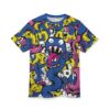 Comfortable Vibrant Graphic Tee with Monster Print - Unisex All Over Print T-Shirt – breathable cotton all-over design