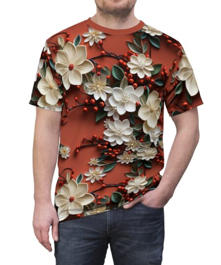 Floral Unisex All Over Print Tee - Perfect for Spring Celebrations