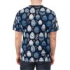 Vibrant Blue Floral Easter Egg AOP Tee, Unisex All Over Print T-Shirt, Easter T-Shirt V2 – eye-catching full print casual top