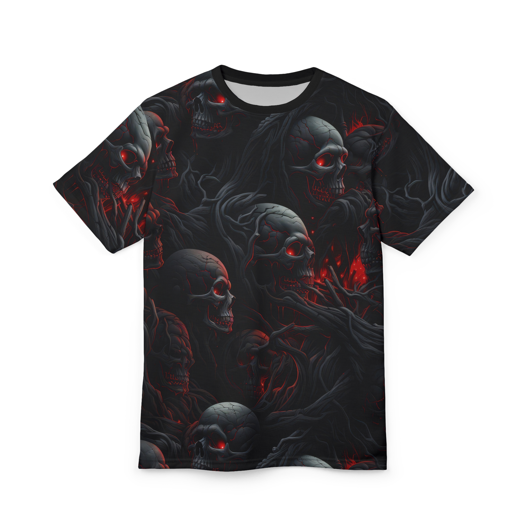 Gothic Skull All Over Print Unisex Tee - Dark Fantasy Design - Image 4