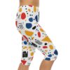 Vibrant Colorful Women’s Capri Leggings – high-waisted all-over design leggings - Detail View 6