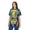 Premium Mystical Alien Graphic Tee, AOP Shirt for Fans of Sci-Fi, Unique Gift for Festivals, Art Lovers, Unisex Clothing – soft all-over print unisex tee