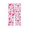 Stylish Trendy Pink Pattern Women’s Capri Leggings – soft and flexible women’s capri leggings - Detail View 3