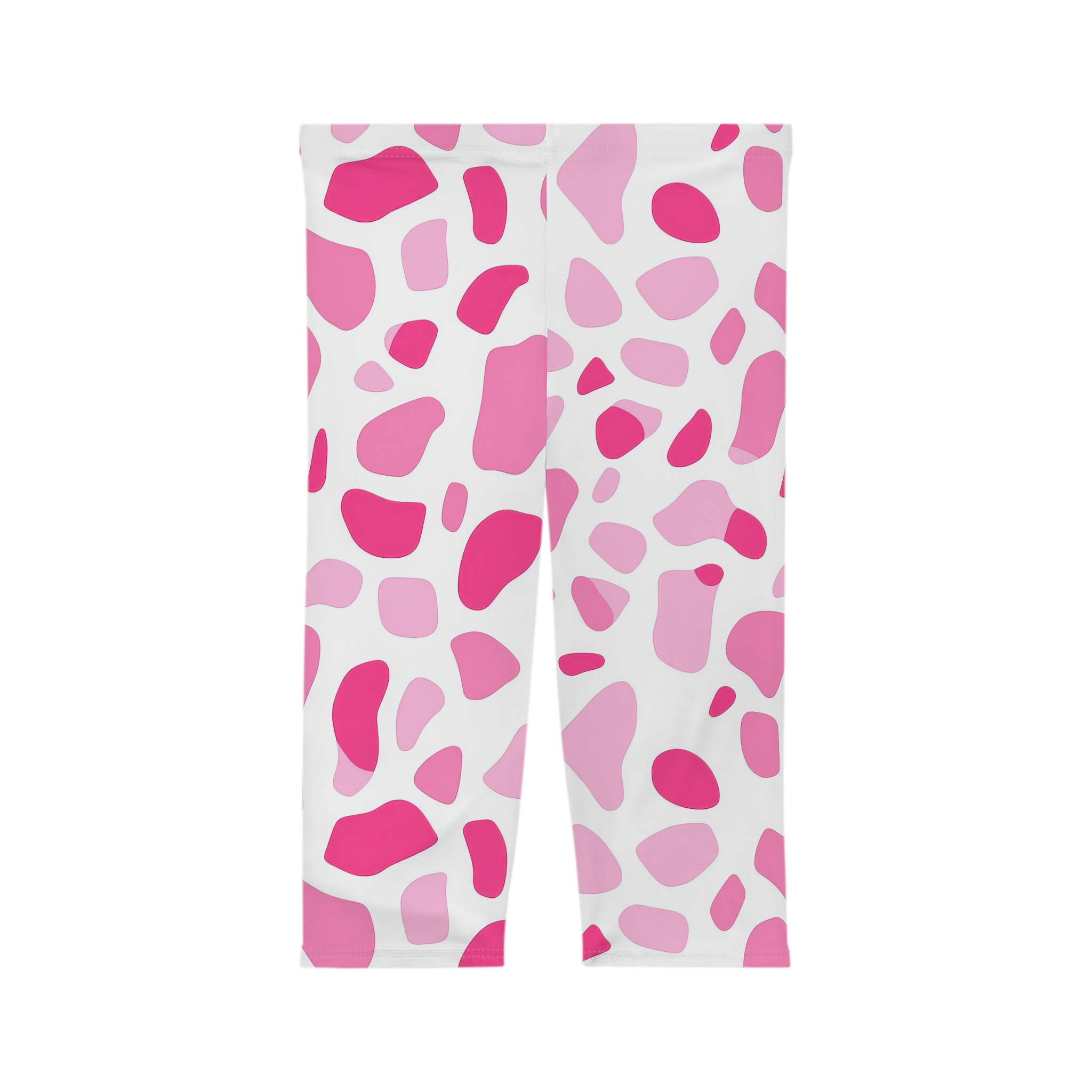 Stylish Trendy Pink Pattern Women’s Capri Leggings – soft and flexible women’s capri leggings - Detail View 3