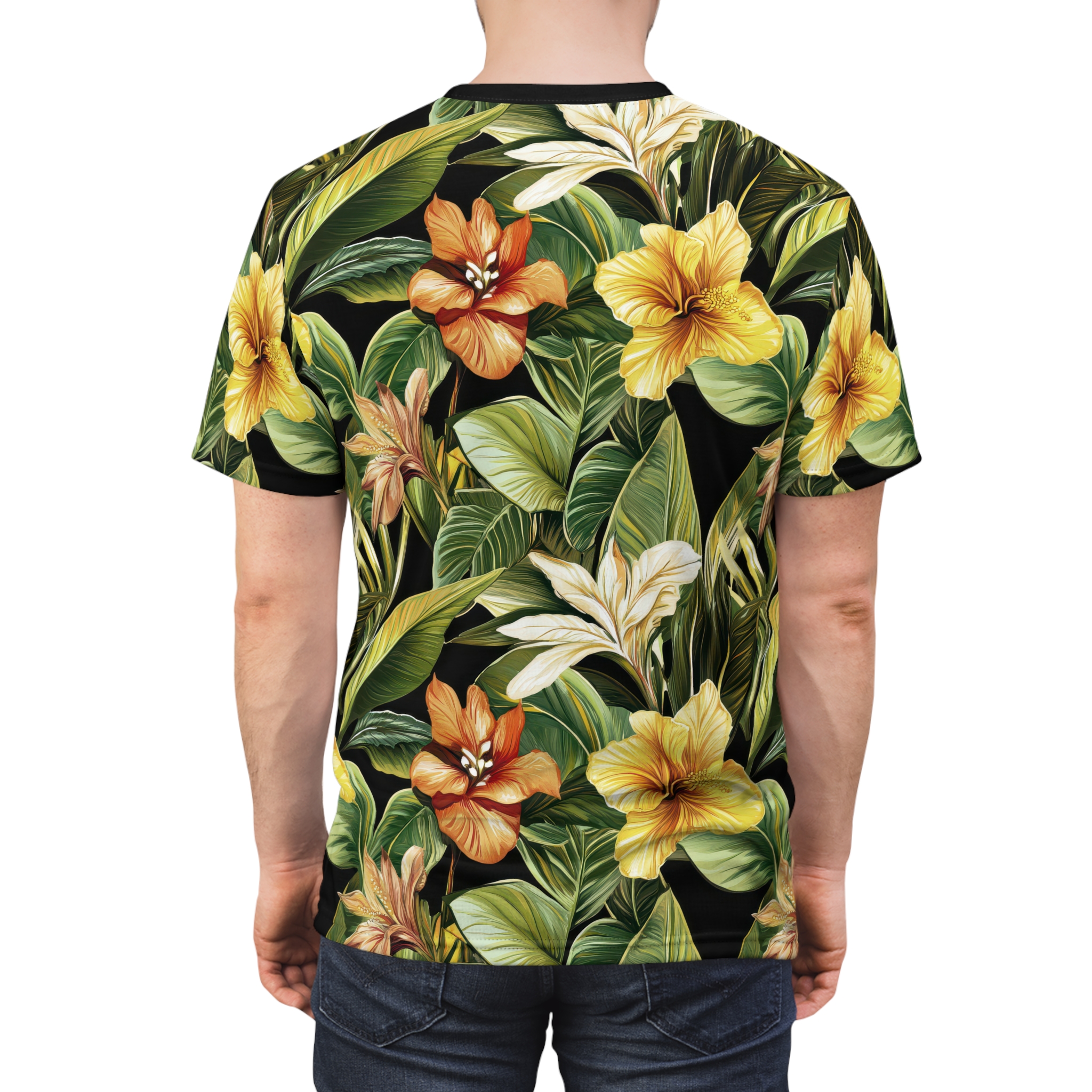 Tropical Floral Unisex Tee - Vibrant Summer Graphic Shirt - Image 6