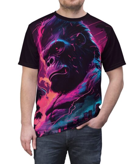Vibrant Gorilla Graphic Unisex Tee - Street Art Style, Perfect for Urban Fashion Lovers