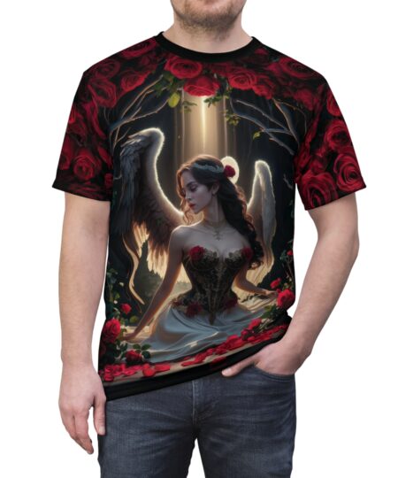 Elegant Angelic Floral Tee - Dreamy Design for Fashion Enthusiasts