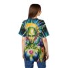 Premium Mystical Alien Graphic Tee, AOP Shirt for Fans of Sci-Fi, Unique Gift for Festivals, Art Lovers, Unisex Clothing – soft all-over print unisex tee