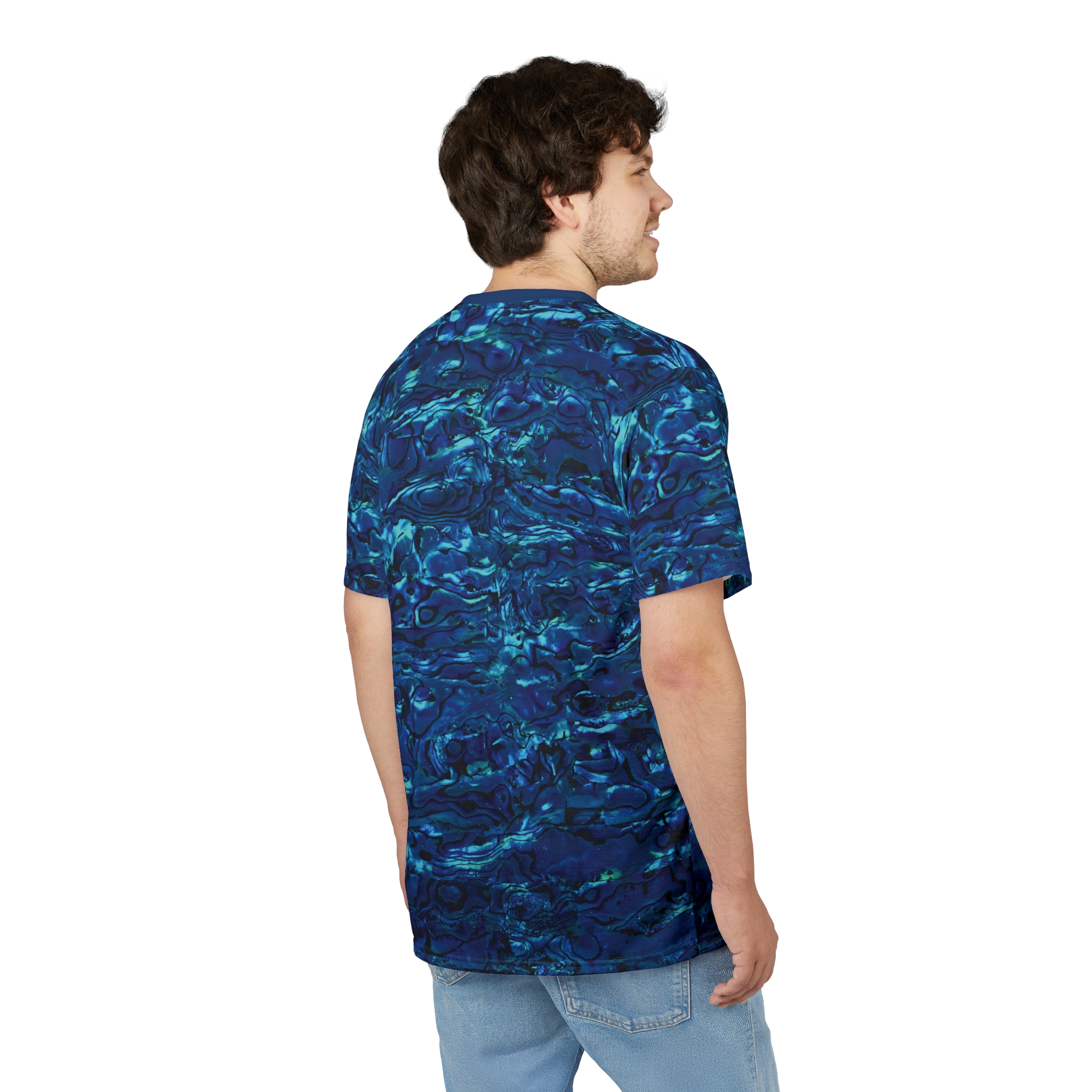 Abalone Paua Unisex All Over Print Tee, Colorful Graphic Shirt, Beachwear - Image 8