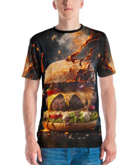 Tasty Burger All Over Print Uni-Sex / Men's Graphic T-Shirt