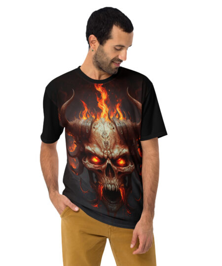 Skull Lord And Flames Uni-Sex Graphic T-Shirt