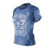 All over print sublimation tee with 'Anti-Social Butterfly' graphic and a butterfly. Streetwear aesthetic.