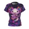 Whimsical Axolotl Guitar Tee for Women - Vibrant All Over Print Tee