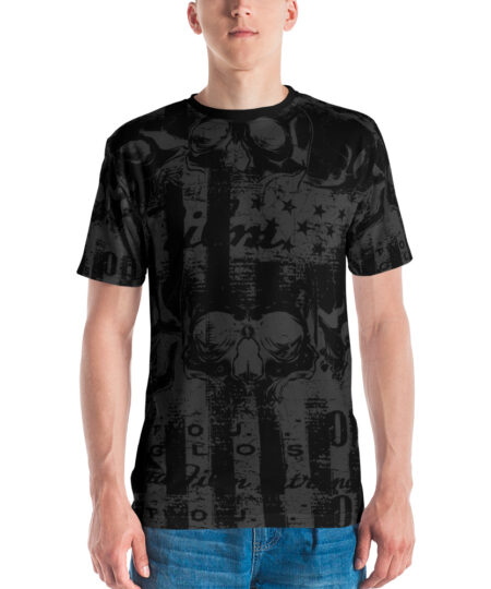 Black & Grey Skull Uni-Sex Graphic T-Shirt