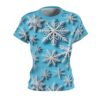 Winter Wonderland Women's All Over Print Tee - Snowflake Print for Cozy Style