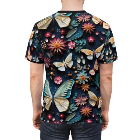 Bold Butterfly Floral Unisex All Over Print Tee - Vibrant Nature-Inspired Tee for Spring & Summer – high-quality graphic streetwear t-shirt