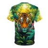 Stylish Colorful Tiger In A Jungle Unisex Tee – durable everyday unisex apparel