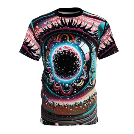 Bold Cosmic Eye Unisex All Over Print - Vibrant Psychedelic T-Shirt for Festival Lovers – high-quality graphic streetwear t-shirt