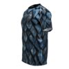 Deep blue and charcoal grey scales with textured lines cover this graphic streetwear tee with a fierce fantasy vibe.