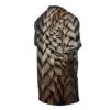 Metallic bronze and grey dragon scales cover this 3D graphic t-shirt with a fantasy armor texture.
