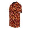 Fiery red and gold scales cover this oversized full print tee with a bold, textured look.
