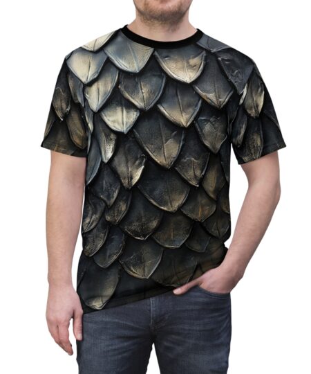 Dragon Scale Unisex All Over Print Fantasy Apparel for Cosplay, Gift for Dragon Lovers, Unique Graphic T-Shirt, Perfect for Conventions
