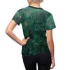 Emerald green textured paint and gold metallic flecks cover this full print shirt, depicting an abstract stucco wall.