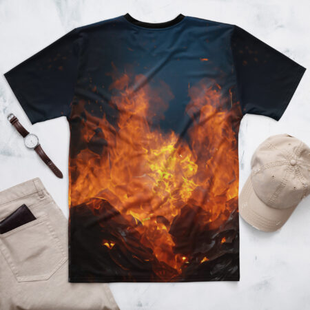 Comfortable Fire Skull Uni-Sex All Over Print T-Shirt – breathable cotton all-over design