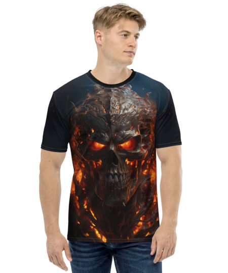 Fire Skull Uni-Sex All Over Print T-Shirt