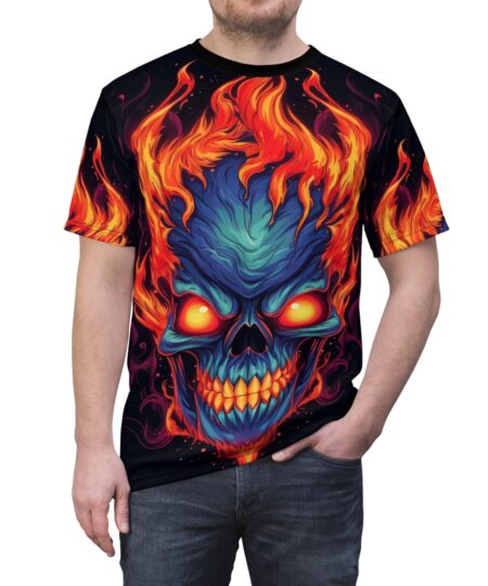 Flaming Skull Graphic Unisex Tee