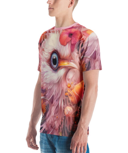 Flowers And Bird Artistic All Over Print Uni-Sex T-Shirt