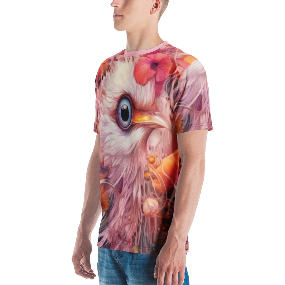 Flowers And Bird Artistic All Over Print Uni-Sex T-Shirt