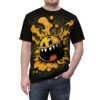 Vibrant Fun Graphic Unisex Tee - Smiling Monster Design – eye-catching full print casual top