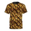 Golden dragon scales with intricate textures cover this oversized full print tee, giving a fierce fantasy look.